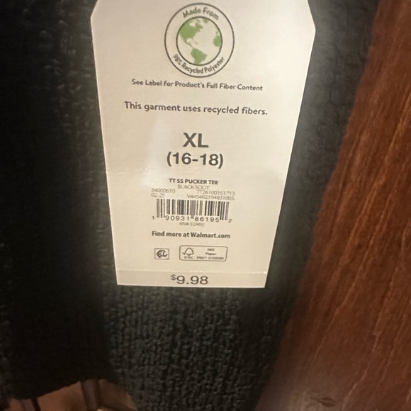 Time and Tru Black Short Sleeve Tee - Picture 2 of 2